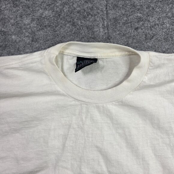 Vintage Habitat Shirt‎ Mens Large White Live And Let Live Animal Zoo Graphic 90s - Picture 6 of 12